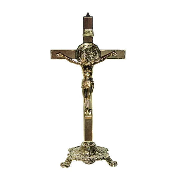 Crucifijo San Benito Con Base 20 cms