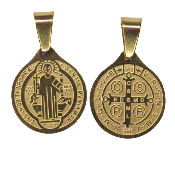 Medalla San Benito Acero - Tienda Mariana