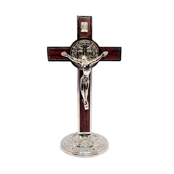 Crucifijo San Benito con Base 12 cms