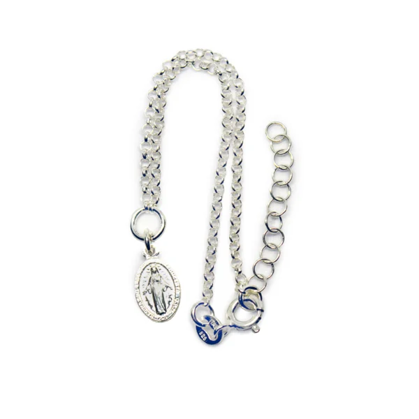 Pulsera Plata Dije Milagrosa